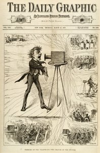 Terrors of the Telephone, Illustration from The Daily Graphic, 15th March 1877